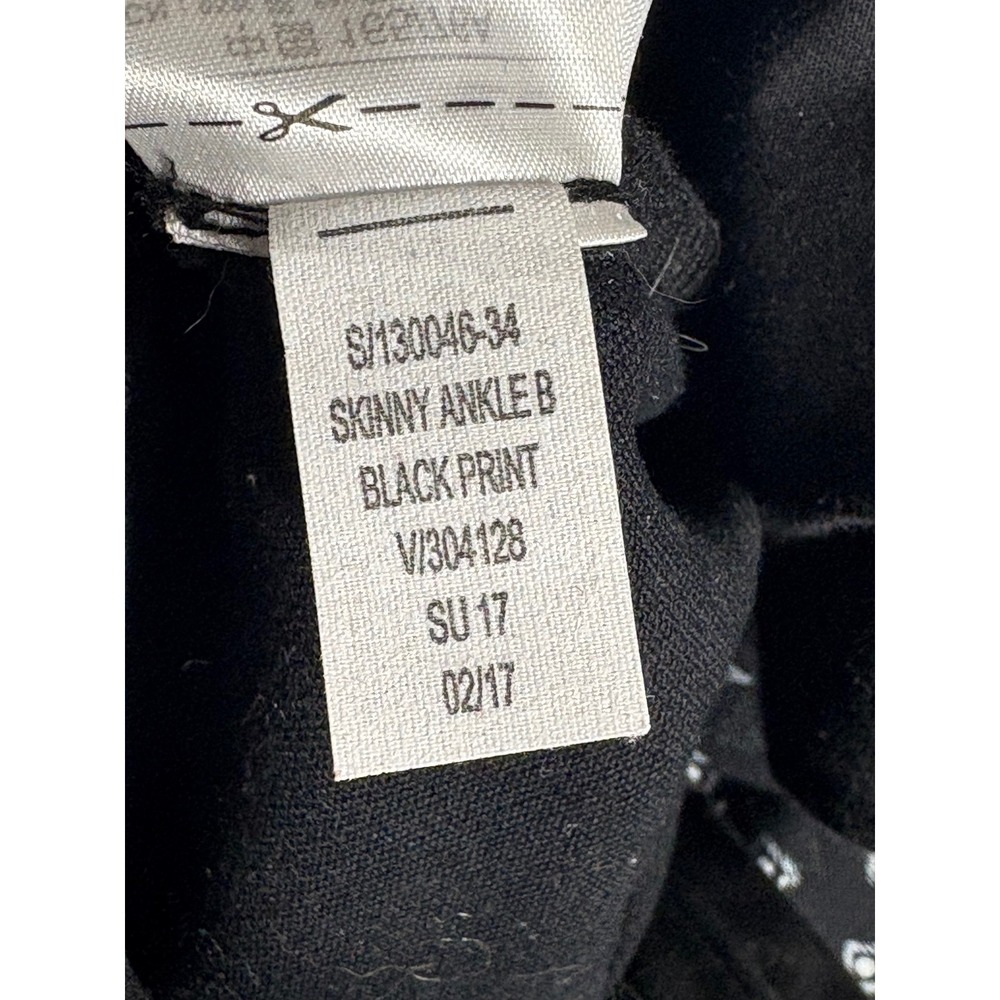 GAP Skinny Ankle Pants Black White Diamond Print Women's Size 10 Regular - Picture 7 of 10